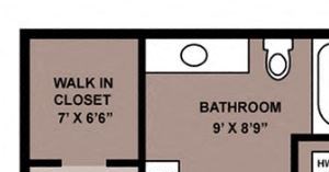 2 Bedroom Floorplan Two Bedroom Apartment - Parham Pointe